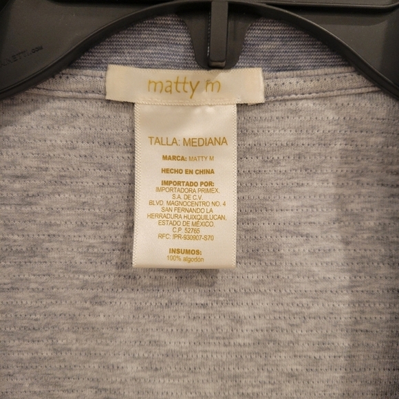 Matty M Single Button Rolled Sleeve Cotton Blazer size medium - Picture 3 of 4